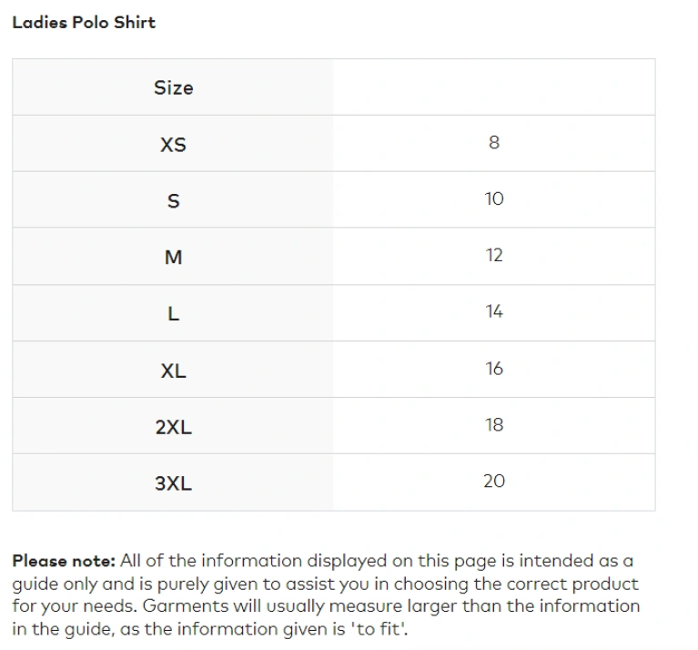 Burnt Ash Hockey Club - Yellow Away Match Shirt - Women's Fit - Size Guide